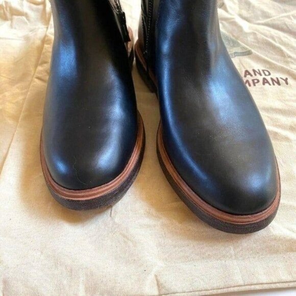 Timberland Leather Perfect Pairs Riley Flair Knee High Boots sz 8 Black Lug Sole - Picture 5 of 16